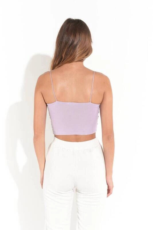 Kadın Lila İp Askılı Basic Büstiyer (ZCK0175)