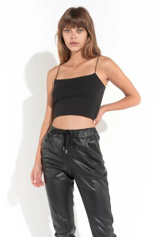 Kadın Siyah İp Askılı Basic Büstiyer (ZCK0175)